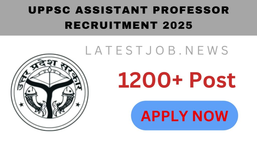 UPPSC Assistant Professor Recruitment 2025