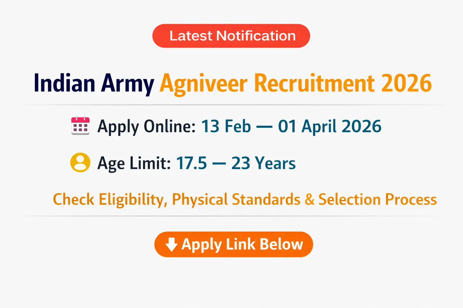 Indian Army Agniveer Vacancy 2026: Age Limit & Eligibility